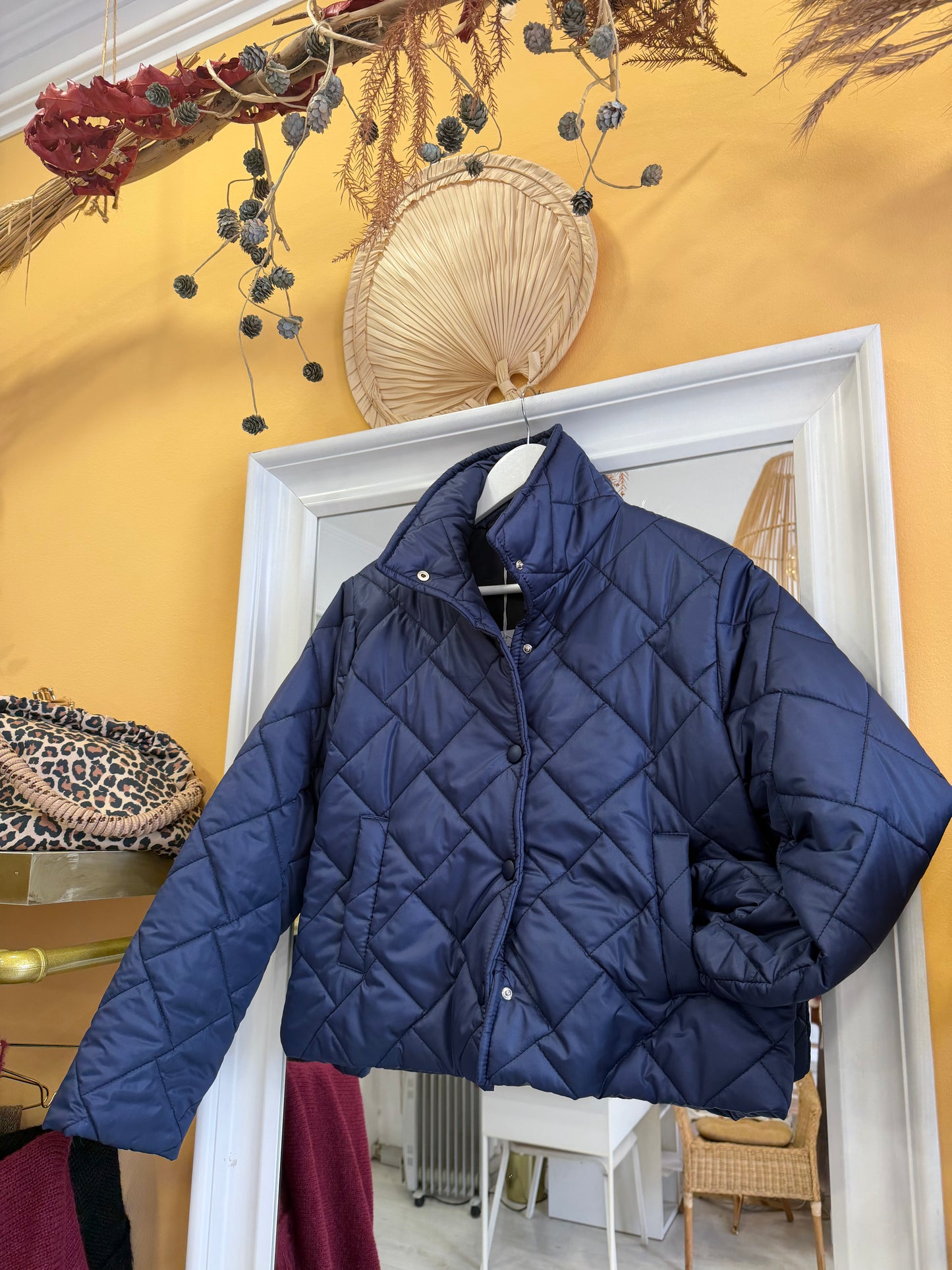 Cazadora azul guateada