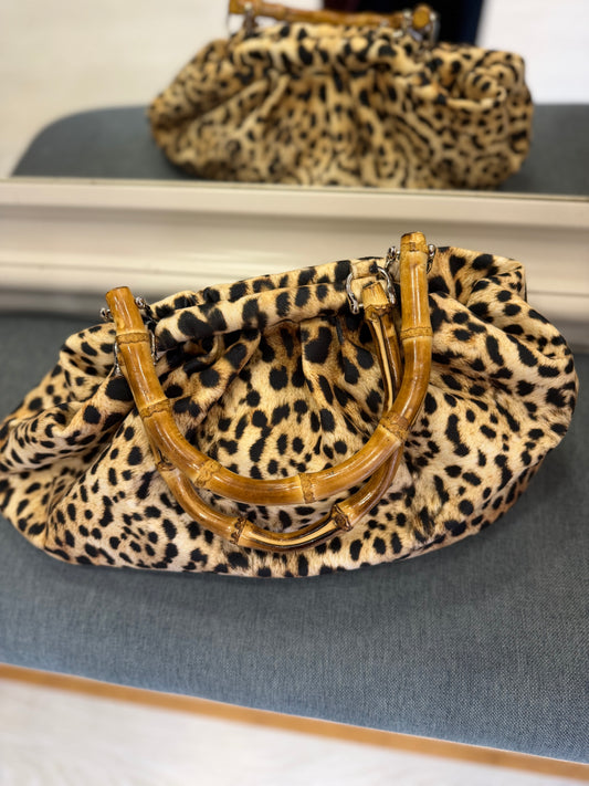 Bolso animal print asas bambu