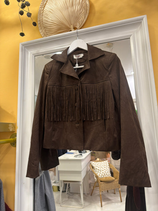 Chaqueta corta flecos