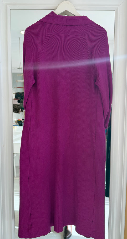 Chaqueta  larga color buganvilla