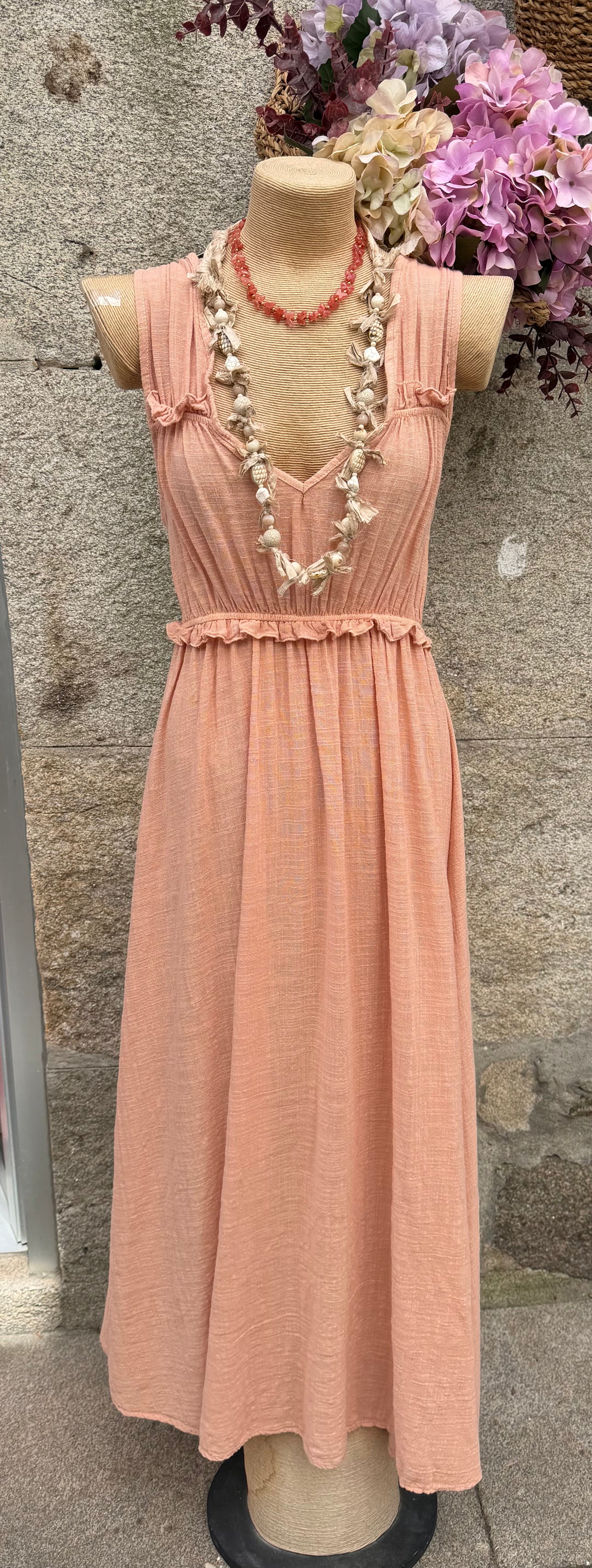 Vestido salmon