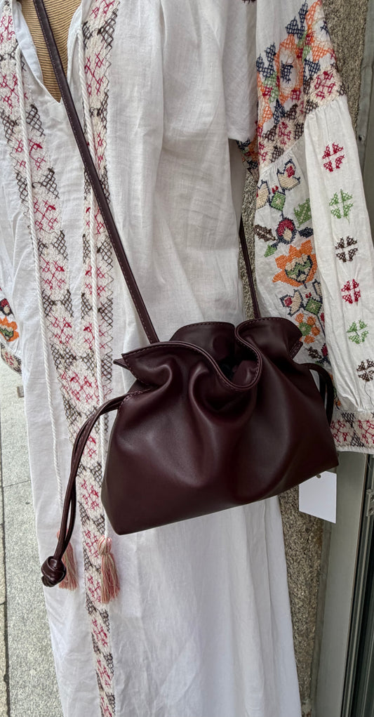 Bolso cereza piel