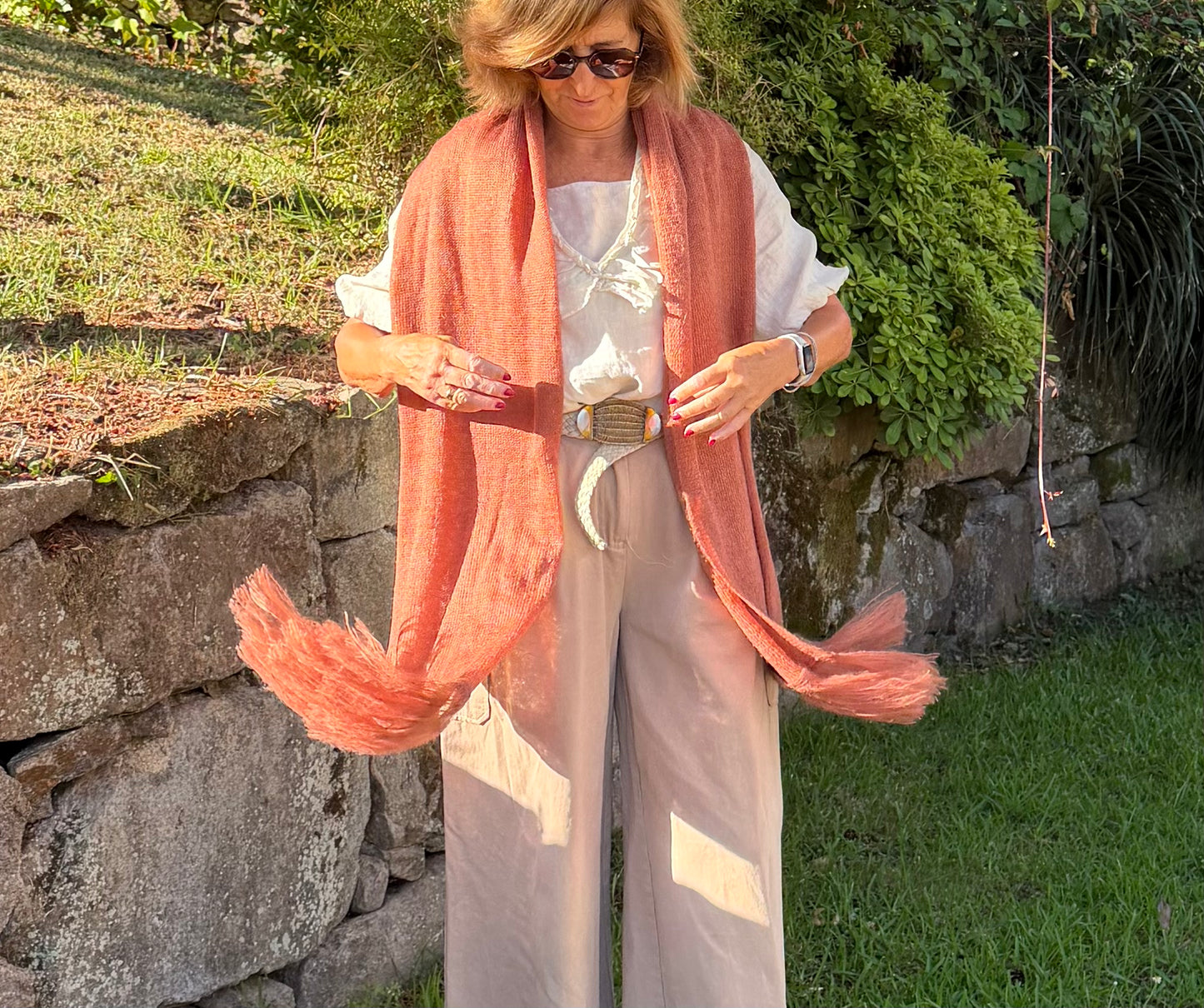 Chales Alana - Rectangulares mohair y seda
