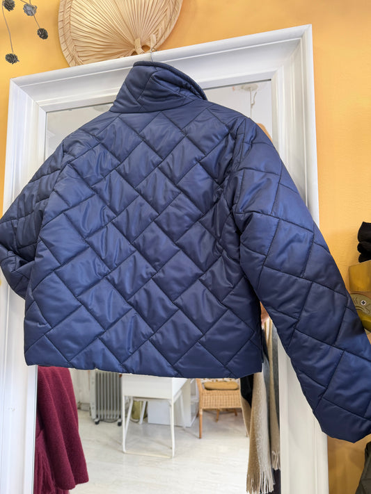 Cazadora azul guateada