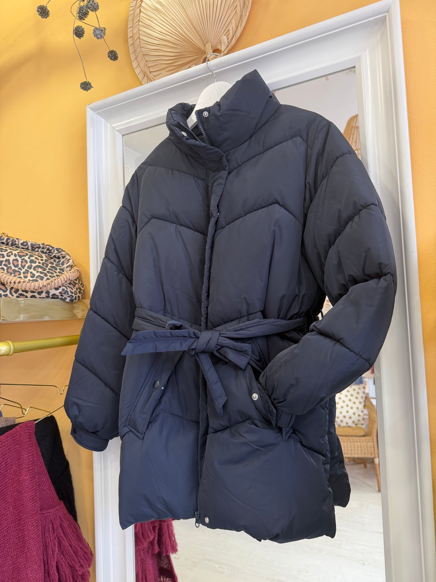 Cazadora azul 3/4 guateada