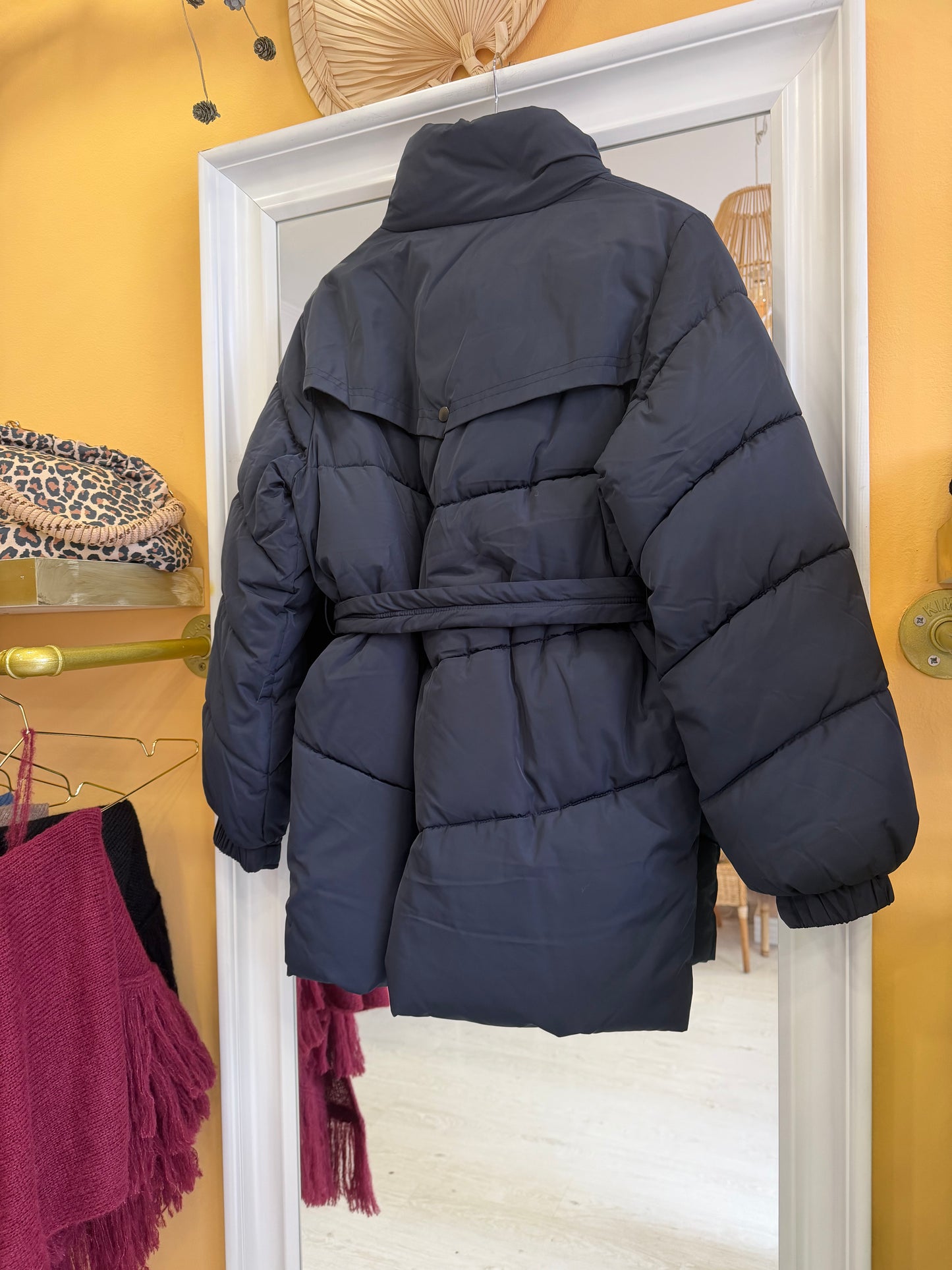 Cazadora azul 3/4 guateada